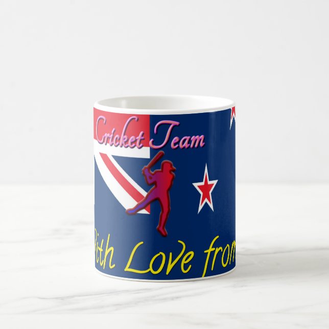 New Zealand Cricket Team: Love From My Heart Art Coffee Mug (Center)