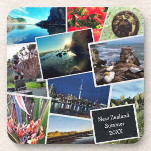 New Zealand Custom Photo Collage Beverage Coaster