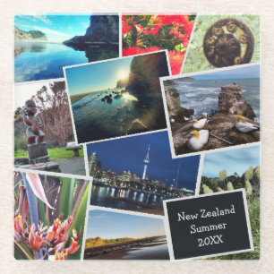 New Zealand Custom Photo Collage Glass Coaster