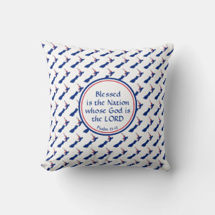 NEW ZEALAND Custom Scripture BLESSED NATION Cushion