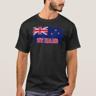 New Zealand Distressed Flag For New Zealander Kiwi T-Shirt