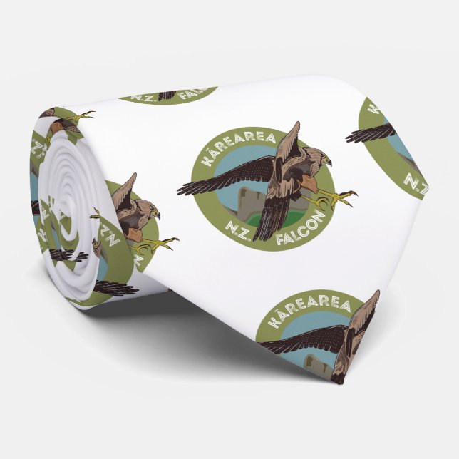 New Zealand Falcon Karearea Tie (Rolled)