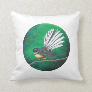 New Zealand fantail bird (piwakawaka) - Cushion