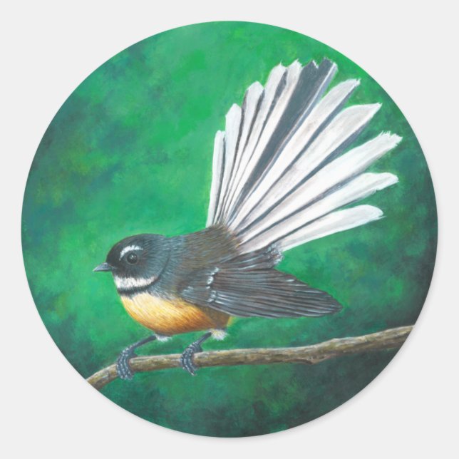 New Zealand fantail bird (piwakawaka) - Sticker (Front)
