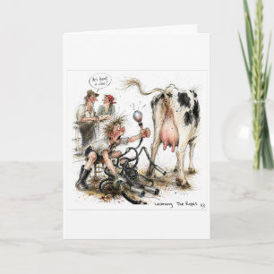 New Zealand Farming Cartoon Card