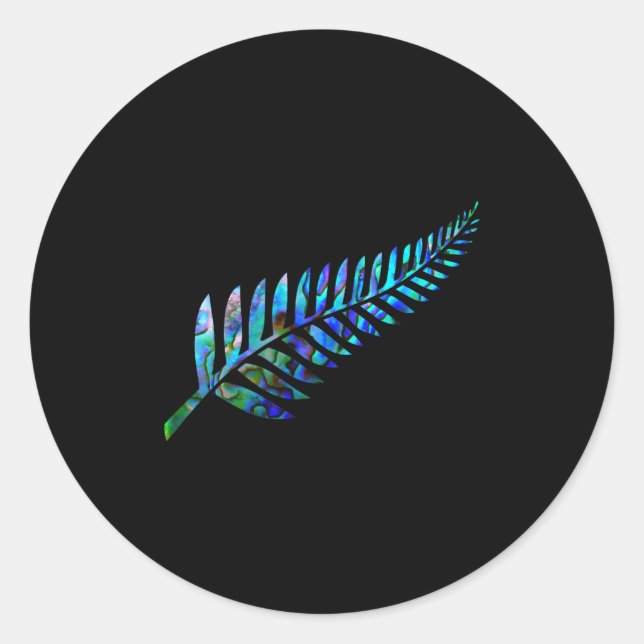 New Zealand Fern  Classic Round Sticker (Front)