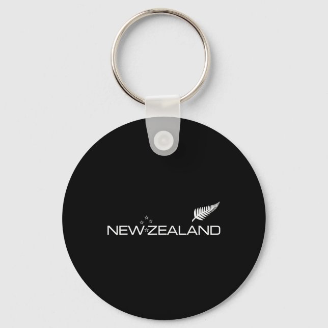 New Zealand Fern Flag Athletic Srts Style Tee  Key Ring (Front)
