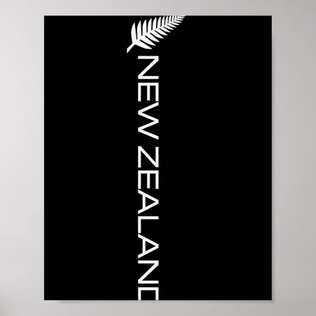 New Zealand Fern Flag Athletic Srts Vertical Style Poster (Front)