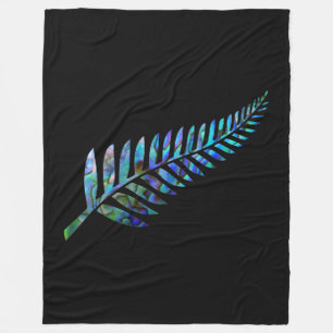 NEW ZEALAND FERN SIMPLE PAUA FLEECE BLANKET