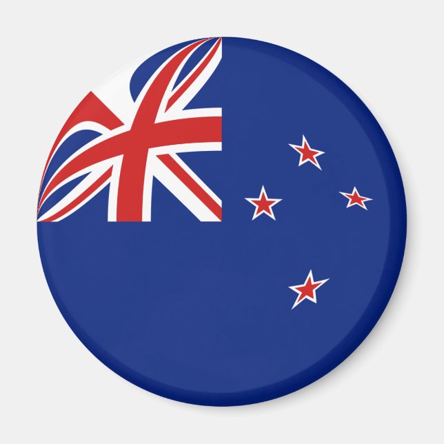 New Zealand Fisheye Flag Magnet (Front)