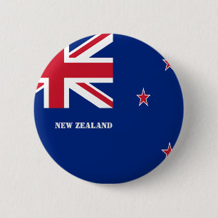 New Zealand Flag 6 Cm Round Badge