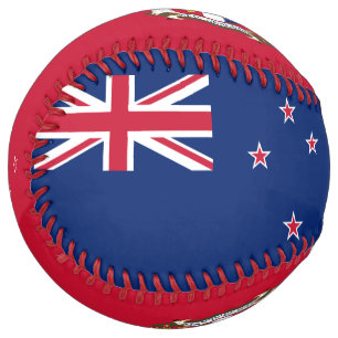 New Zealand Flag and Coat of Arms Patriotic Softball