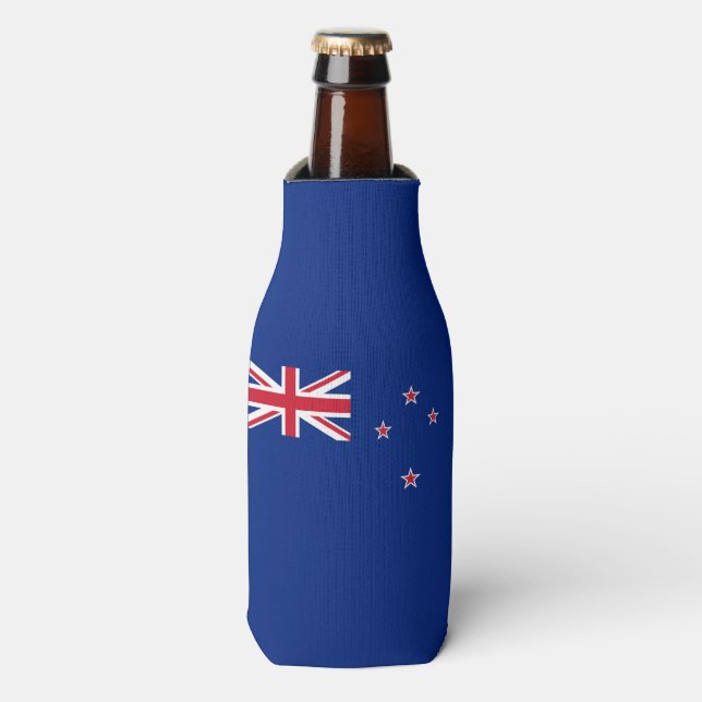 New Zealand flag Bottle Cooler (Bottle Front)