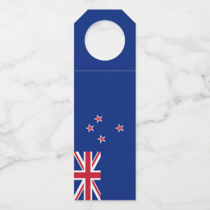 New Zealand flag Bottle Tag