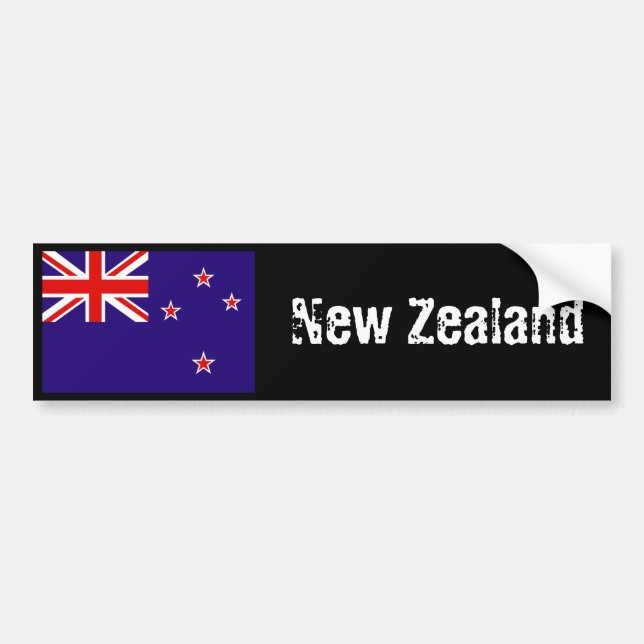New Zealand flag bumper sticker (Front)