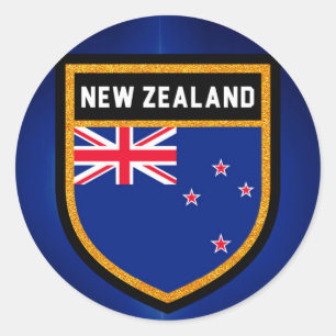 New Zealand Flag Classic Round Sticker