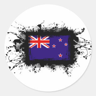 New Zealand Flag Classic Round Sticker