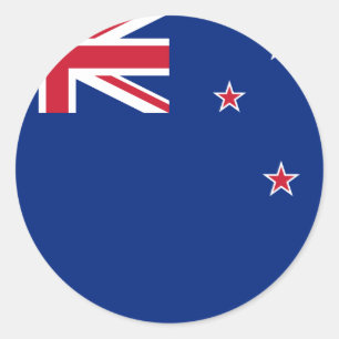 New Zealand Flag Classic Round Sticker
