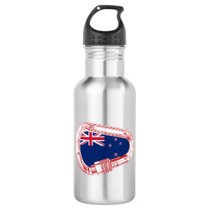 New Zealand Flag Climbing Carabiner 532 Ml Water Bottle