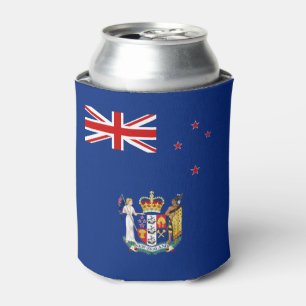 New Zealand flag-coat of arms  Can Cooler