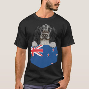 New Zealand Flag English Cocker Spaniel Dog In Poc T-Shirt