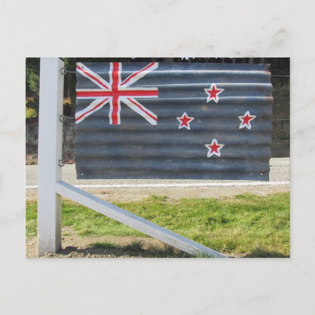 new zealand flag fence postcard (Front)