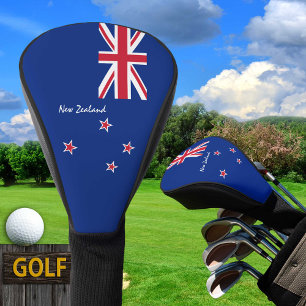New Zealand Flag, golfing Kiwi / Golf Clubs Covers