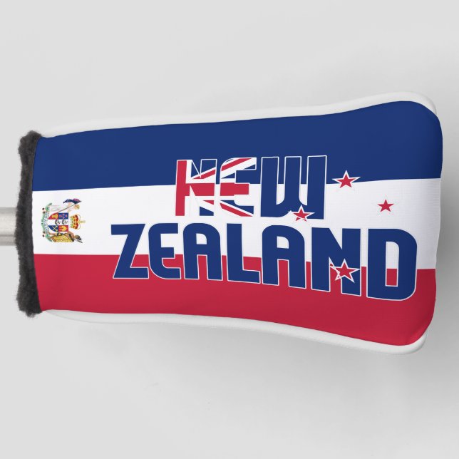 New Zealand Flag Gorgeous Patriotic Golf Head Cove Golf Head Cover (Front)