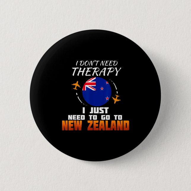 New Zealand Flag I Vacation I Funny New Zealand  6 Cm Round Badge (Front)