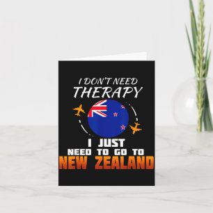 New Zealand Flag I Vacation I Funny New Zealand  Card