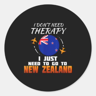 New Zealand Flag I Vacation I Funny New Zealand  Classic Round Sticker