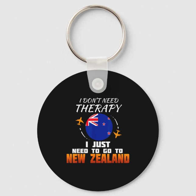 New Zealand Flag I Vacation I Funny New Zealand  Key Ring (Front)