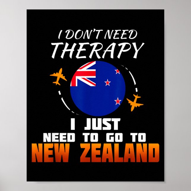New Zealand Flag I Vacation I Funny New Zealand  Poster (Front)