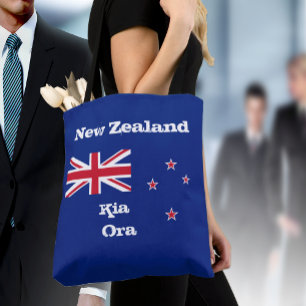New Zealand Flag & Kia Ora fashion / New Zealand Tote Bag