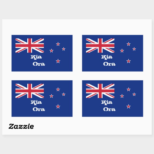 New Zealand flag & Kia Ora fashion sticker /sports (Sheet)