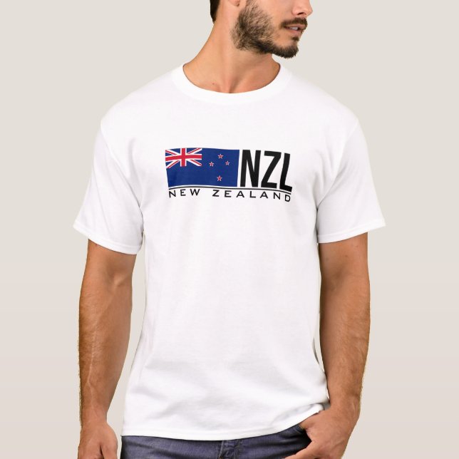 NEW ZEALAND FLAG KIWI NZL SPORTS GAMES ATHLETE JER T-Shirt (Front)