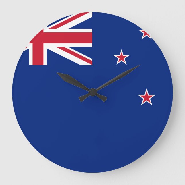 New Zealand Flag Large Clock (Front)