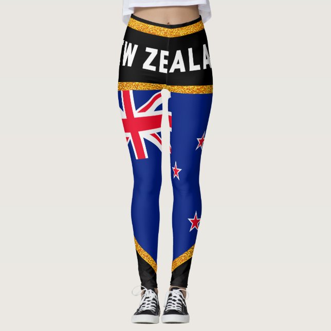 New Zealand Flag Leggings (Front)