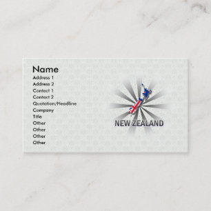 New Zealand Flag Map 2.0 Business Card