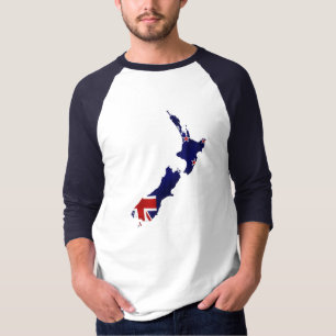 New Zealand Flag Map Shirt