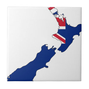 New Zealand Flag Map Tile