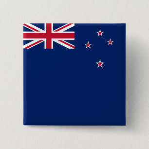 New Zealand Flag (NZ) 15 Cm Square Badge