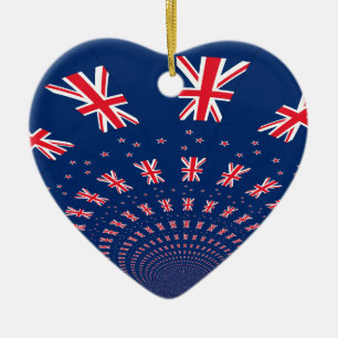 New Zealand flag.png Ceramic Tree Decoration