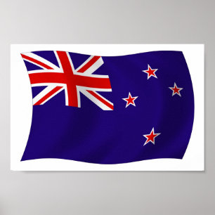 New Zealand Flag Poster Print