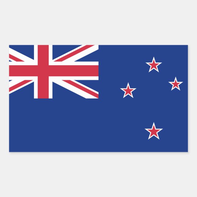 New Zealand Flag Rectangular Sticker (Front)