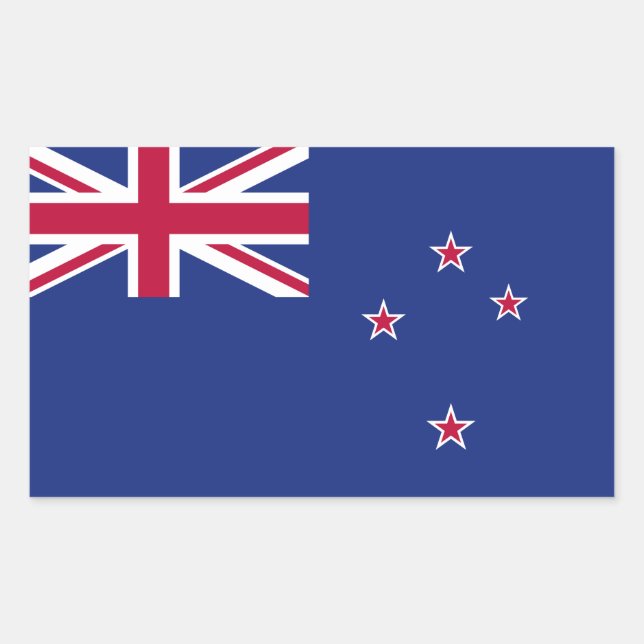 New Zealand Flag Rectangular Sticker (Front)