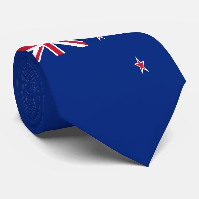 New Zealand Flag Tie (Rolled)