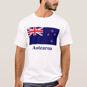 New Zealand Flag with Name in Maori T-Shirt