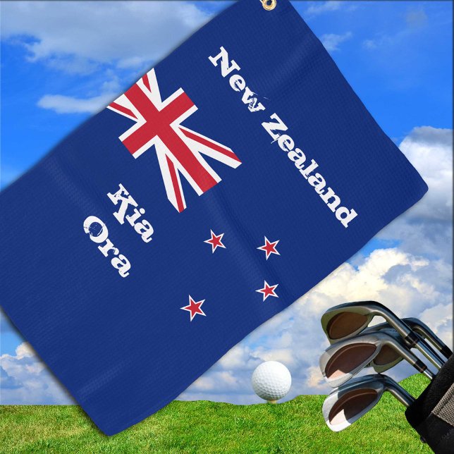 New Zealand Flag & Zealand travel, holiday /sport Golf Towel (Creator Uploaded)