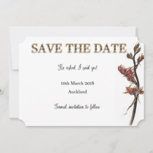 New Zealand Flax Flower Save the Date